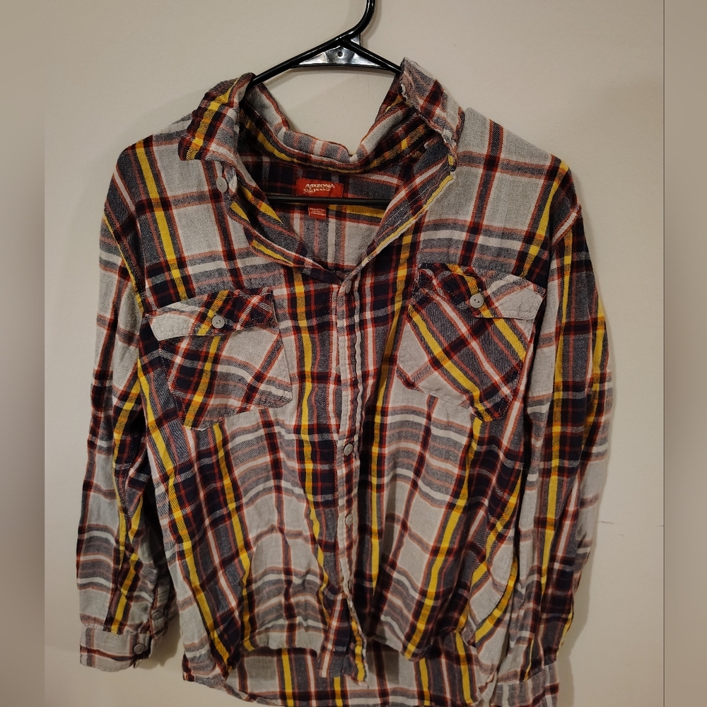 Plaid Button-Up Shirt